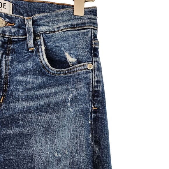 AGOLDE Jeans Womens 24 Blue Sophie High Rise Distressed Skinny Jeans Stretch - Picture 5 of 9